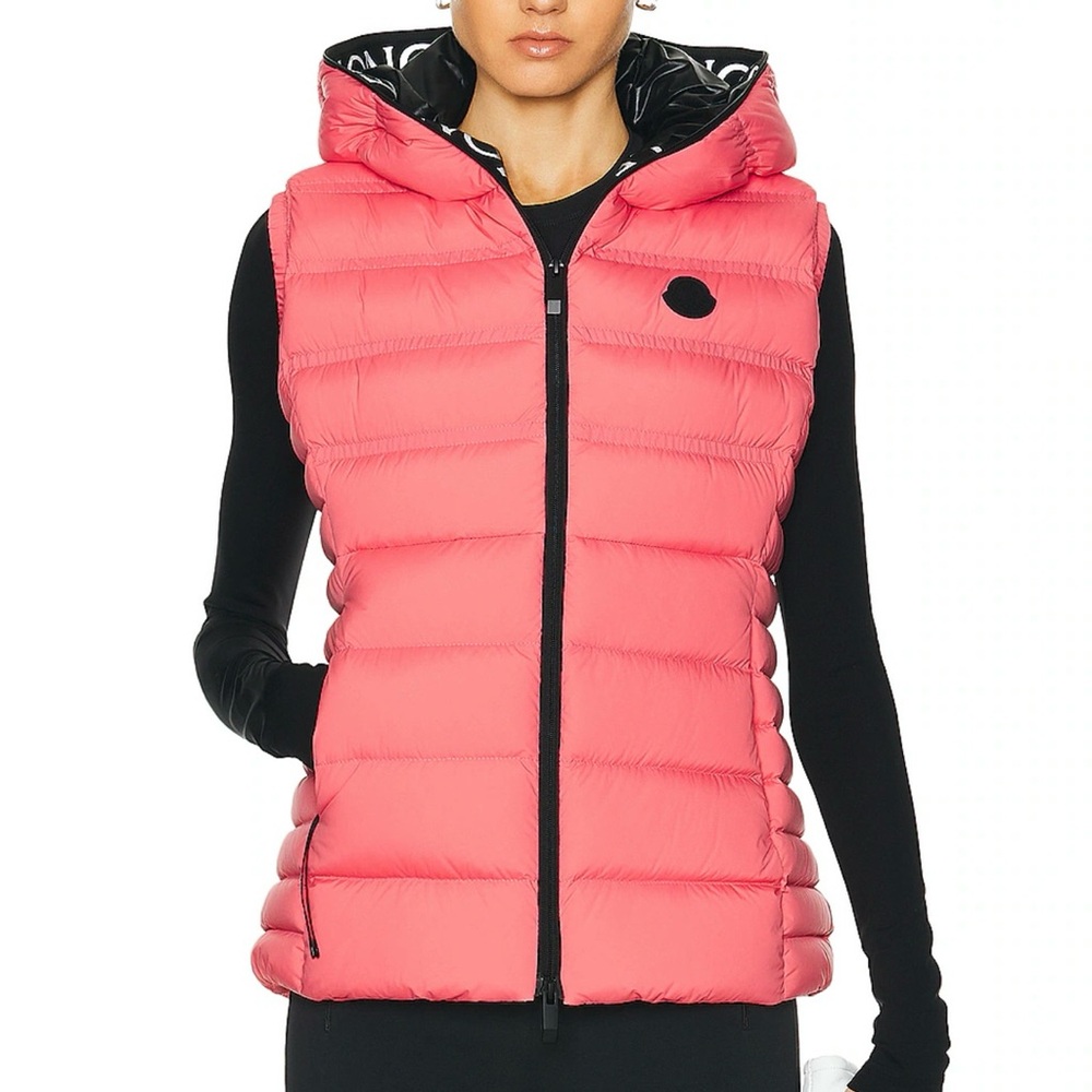 MONCLER Aliterse Vest, 100% Authentic, brand new with tag, size 2, Color: Coral